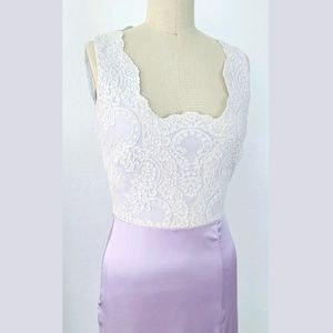 Lace Silk custom long gown